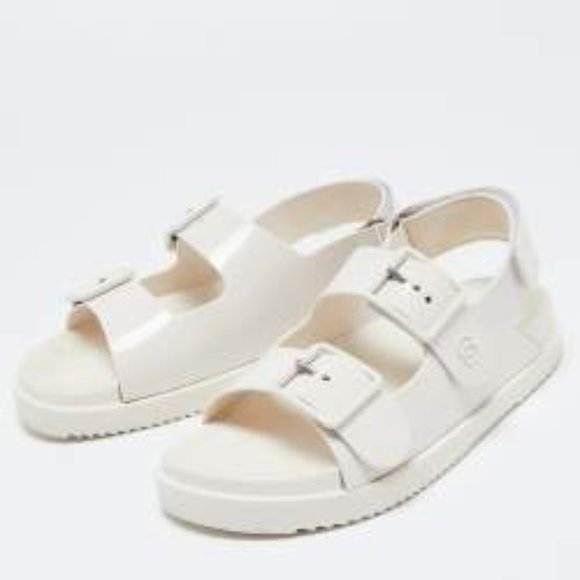 GUCCI Women's Sandal With Mini Double G In White Size: 7 - Picture 2 of 11